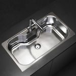 Cocina-Lavaplatos-Simple-Luxor-Si85A-Sobre-y-Bajo-Cubierta-con-Rebalse-