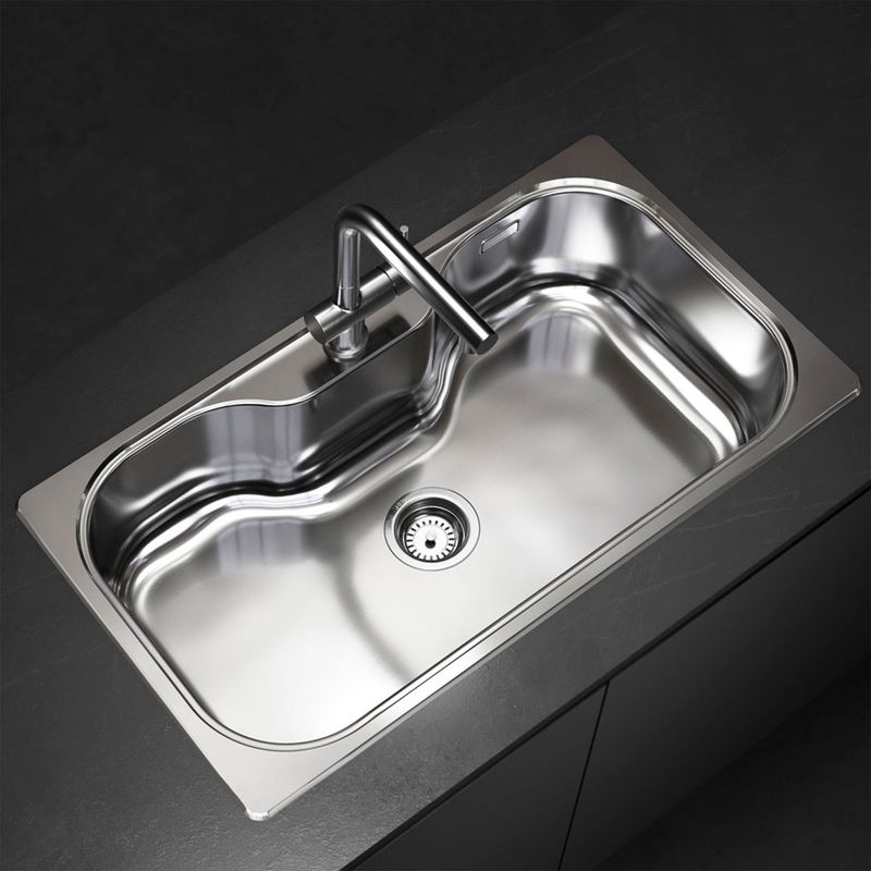 Cocina-Lavaplatos-Simple-Luxor-Si85A-Sobre-y-Bajo-Cubierta-con-Rebalse-