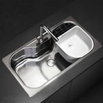 Cocina-Lavaplatos-Simple-Luxor-Si85A-Sobre-y-Bajo-Cubierta-con-Rebalse-