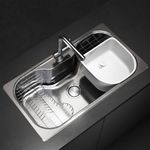 Cocina-Lavaplatos-Simple-Luxor-Si85A-Sobre-y-Bajo-Cubierta-con-Rebalse-