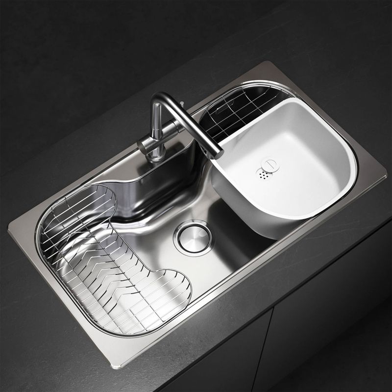 Cocina-Lavaplatos-Simple-Luxor-Si85A-Sobre-y-Bajo-Cubierta-con-Rebalse-
