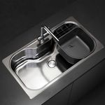 Cocina-Lavaplatos-Simple-Luxor-Si85A-Sobre-y-Bajo-Cubierta-con-Rebalse-