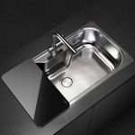 Cocina-Lavaplatos-Simple-Luxor-Si85A-Sobre-y-Bajo-Cubierta-con-Rebalse-