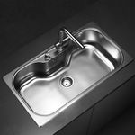 Cocina-Lavaplatos-Simple-Luxor-Si85A-Sobre-y-Bajo-Cubierta-con-Rebalse-