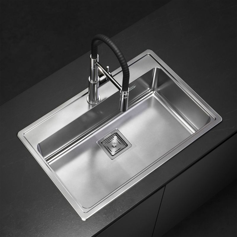 Cocina-Lavaplatos-Simple-Quadra-Max-Q71A-Sobre-Bajo-Cubierta-Cromado