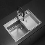 Cocina-Lavaplatos-Simple-Quadra-Max-Q71A-Sobre-Bajo-Cubierta-Cromado