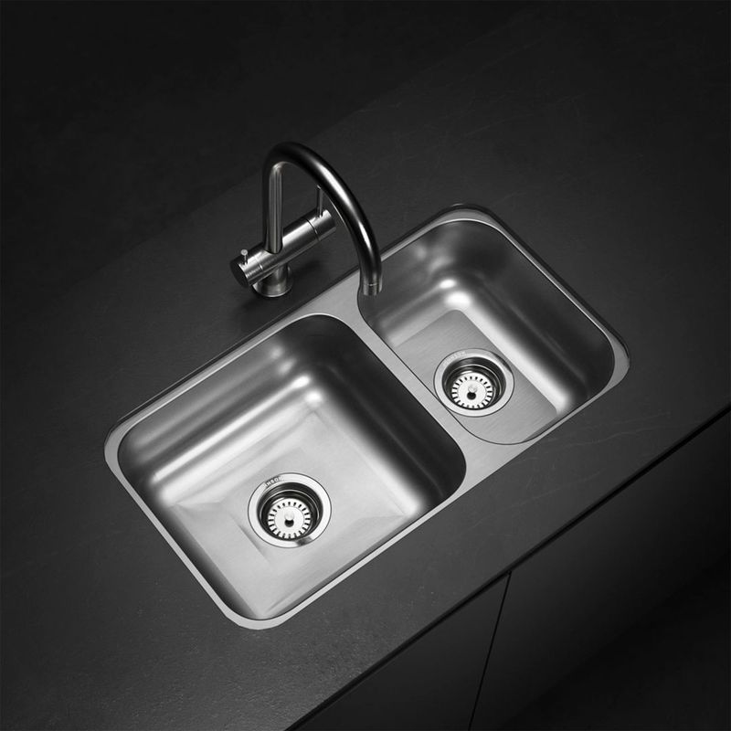 Cocina-Lavaplatos-Doble-R37-Rectangular-Bajo-Cubierta-con-Rebalse-Cromado