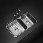 Cocina-Lavaplatos-Doble-R37-Rectangular-Bajo-Cubierta-con-Rebalse-Cromado