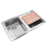 Cocina-Lavaplatos-Doble-Quadra-Q085A-Rectangular-con-Rebalse-Cromado