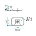 Cocina-Lavaplatos-Simple-T34-Rectangular-Bajo-Cubierta-con-Rebalse-Cromado