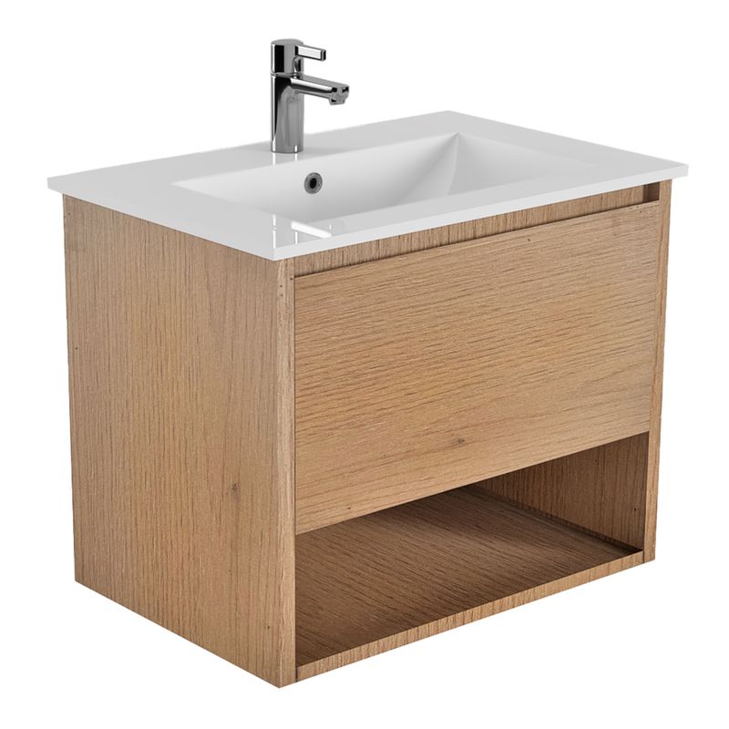 Baños-Mueble-de-Baño-New-Delfos-1-Cajon-y-Repisa-Light-Oak-500x450x550mm