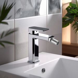 Grifería Bidé Luxor Coldstart S/Desagüe Cromo