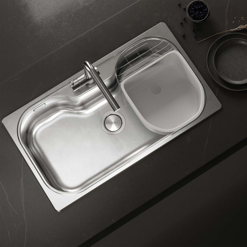Cocina-Cubeta-de-Abs-Color-Blanco-Aro-de-Apoyo-Acero-Inoxidable.