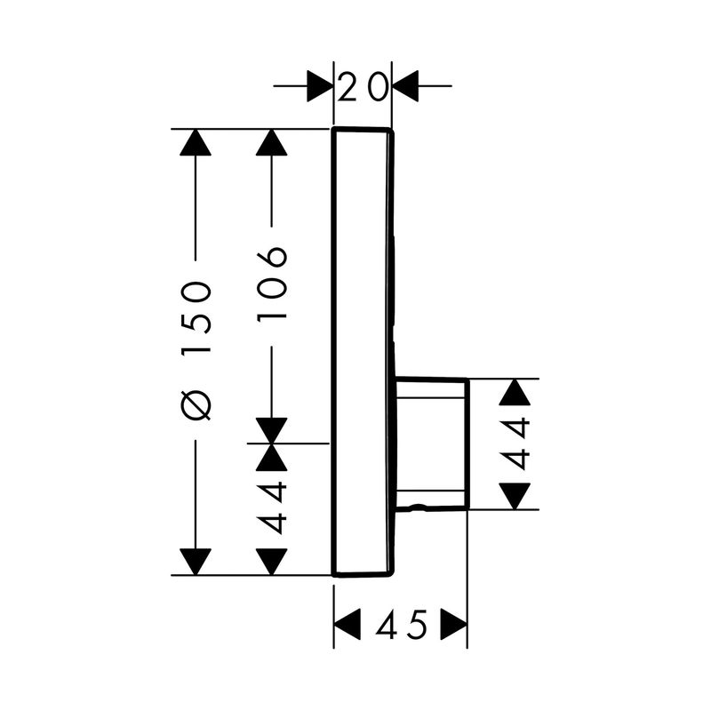 Baños-Mezclador-Select-Dos-Vias-sin-Cuerpo-Interno-Redondo-Cromado