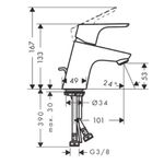 Baños-Griferia-Lavamanos-Focus-5-Cm-C-Desague-31730000-Cromo