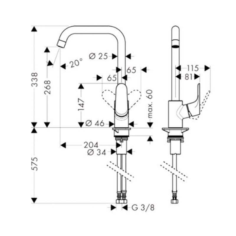 Cocina-Griferia-Cocina-Focus-M41-1-Jet-31820000-Cromo