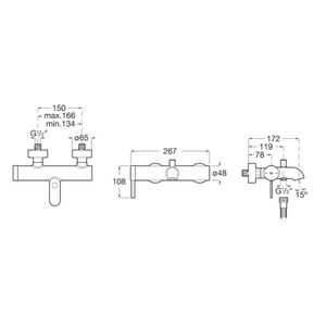 Grifería Ducha Tina Ona Expuesta A5a029ec00 Cromo