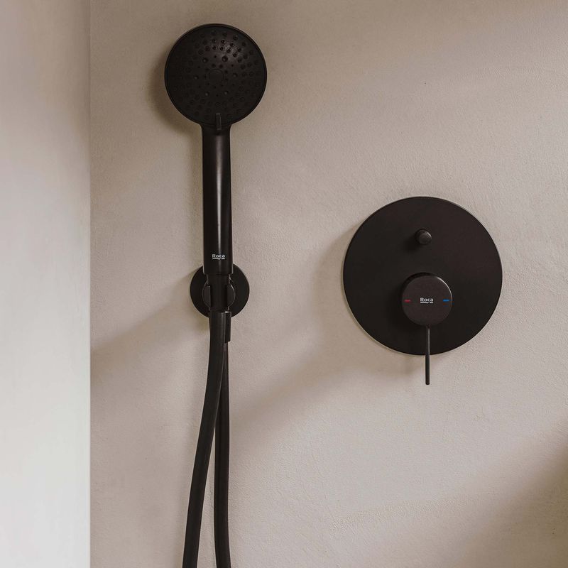 Baños-Embellecedor-Tina-Ona-Empotrado-2-Vias-A5A0B9ENB0-Negro-Mate
