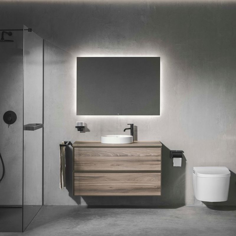 Baños-Embellecedor-Tina-Ona-Empotrado-2-Vias-A5A0B9ENB0-Negro-Mate