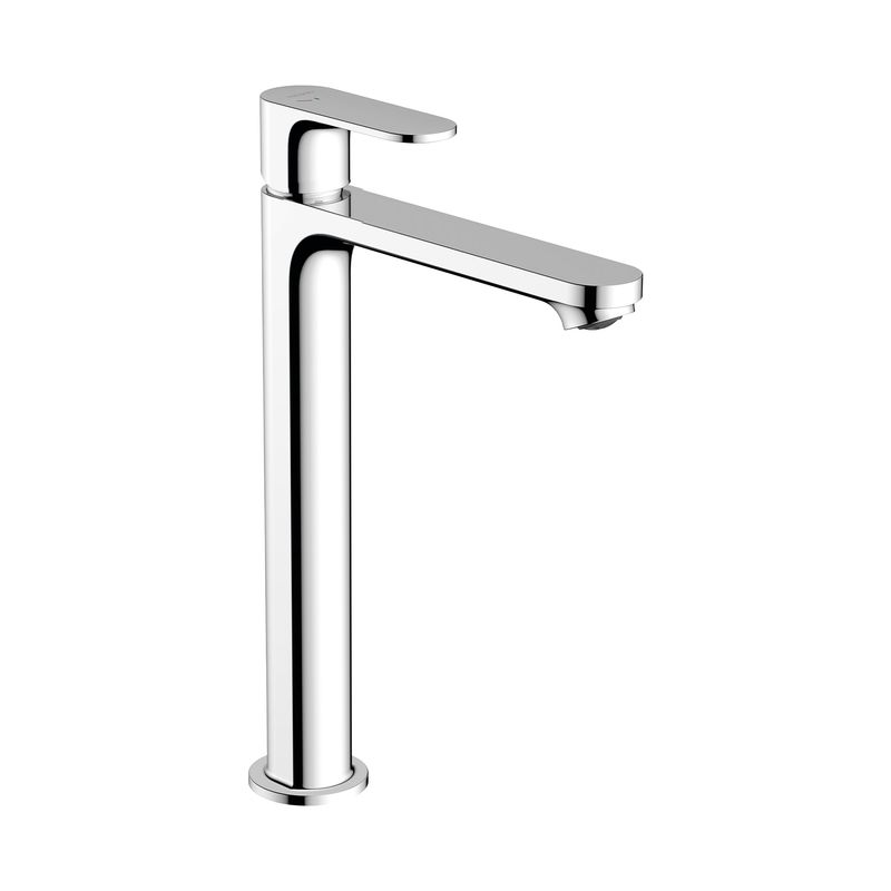 Baños-Griferia-Lavamanos-Rebris-Alta-24-cm-Coolstart-S-Desague-72582000-Cromo