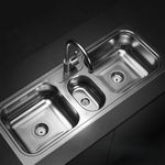 Cocina-Lavaplatos-Triple-Hydra-J107-Sobre-y-Bajo-Cubierta-con-Rebalse-Cromado