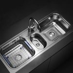 Cocina-Lavaplatos-Triple-Hydra-J107-Sobre-y-Bajo-Cubierta-con-Rebalse-Cromado