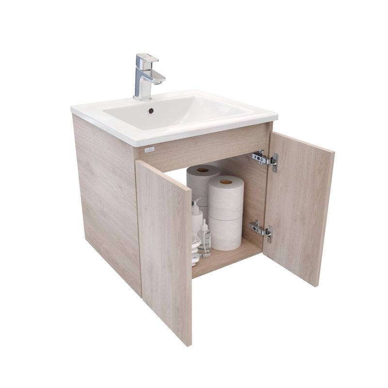 Baños-Mueble-King-Simple-600-2-Puertas-Softclose-Ceniza-C-Lavamanos