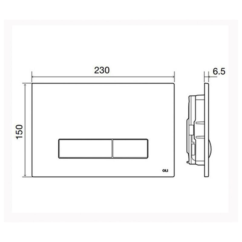 Baños-Placa-De-Accionamiento-Glam-Doble-Cromada-270x190x6.5-mm
