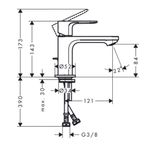 Baños-Griferia-Lavamanos-Rebris-S-Coolstart-72586670-Desague-Automatico-Negro-Mate-8-cm