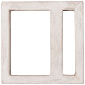 Concreto Muro Elemento Cinza Asimetrico 30x30 cm - Kit 2 Pzas