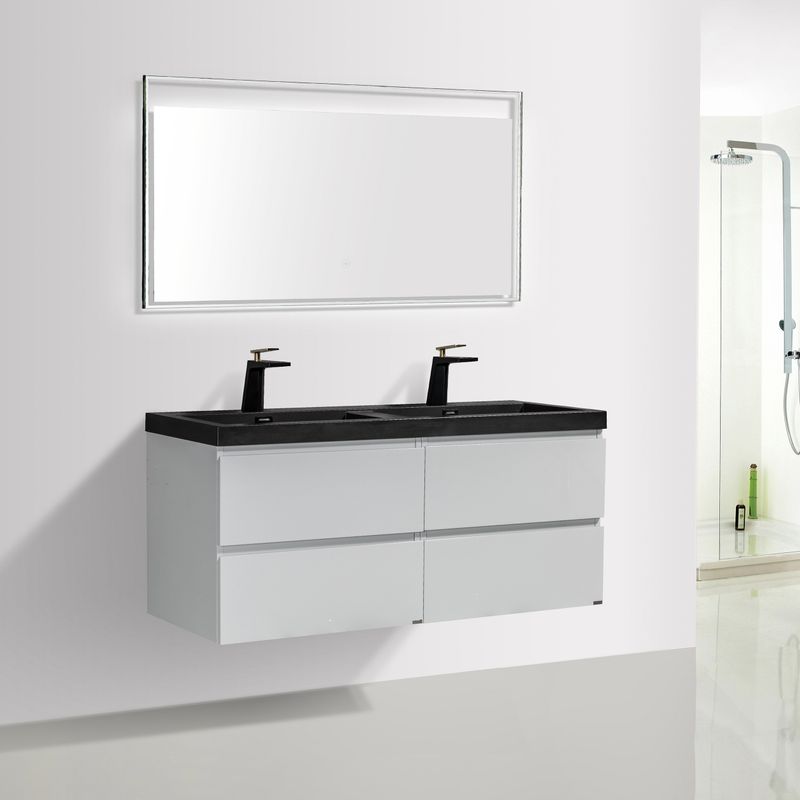Baños-Mueble-de-Baño-City-Doble-con-Lavamanos-Negro-Mate-y-Desague-Base-High-Grey-Glossy-1200x500x520-mm
