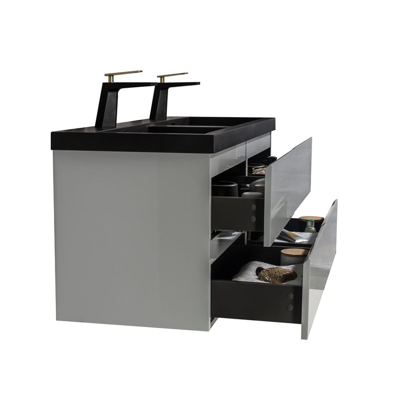 Baños-Mueble-de-Baño-City-Doble-con-Lavamanos-Negro-Mate-y-Desague-Base-High-Grey-Glossy-1200x500x520-mm