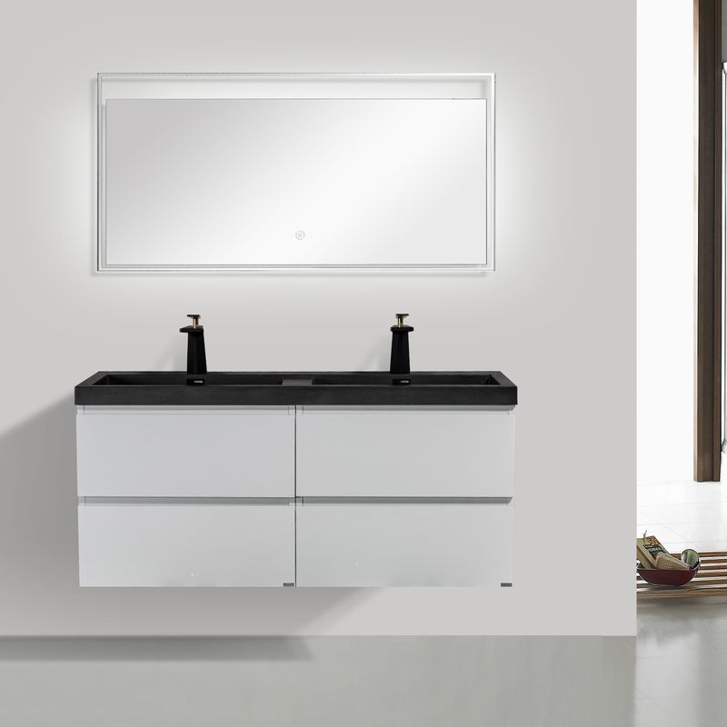 Baños-Mueble-de-Baño-City-Doble-con-Lavamanos-Negro-Mate-y-Desague-Base-High-Grey-Glossy-1200x500x520-mm