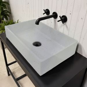 Lavamanos Valencia Sobre Cubierta Rectangular Blanco Mate 510x120x340 mm