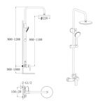 Baños-Columna-Ducha-Urban-N-23-Cm-Negro-Mate