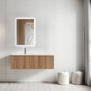 Mueble de Baño Hudson 1 Cajón 1 Puerta Natural Ash con Lavamanos 1200 mm