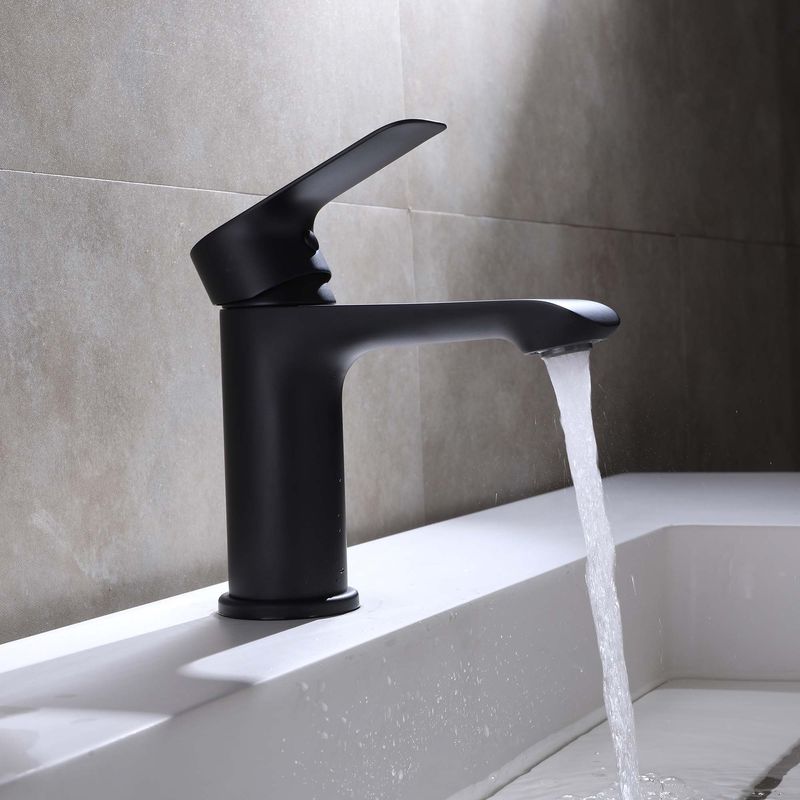 Baños-Griferia-Lavamanos-Urban-N-9-Cm-sin-Desague-Negro-Mate