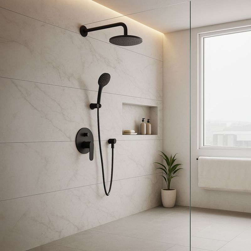 Baños-Mezclador-Tina-Urban-N-Empotrado-2-Vias-Negro-Mate