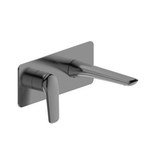 Grifería Lavamanos Prestige Muro 19 cm Gun Metal sin Desagüe