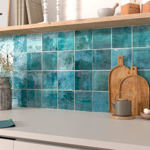 Cerámica Muro Artisan Azul Brillante 31.6x60 cm