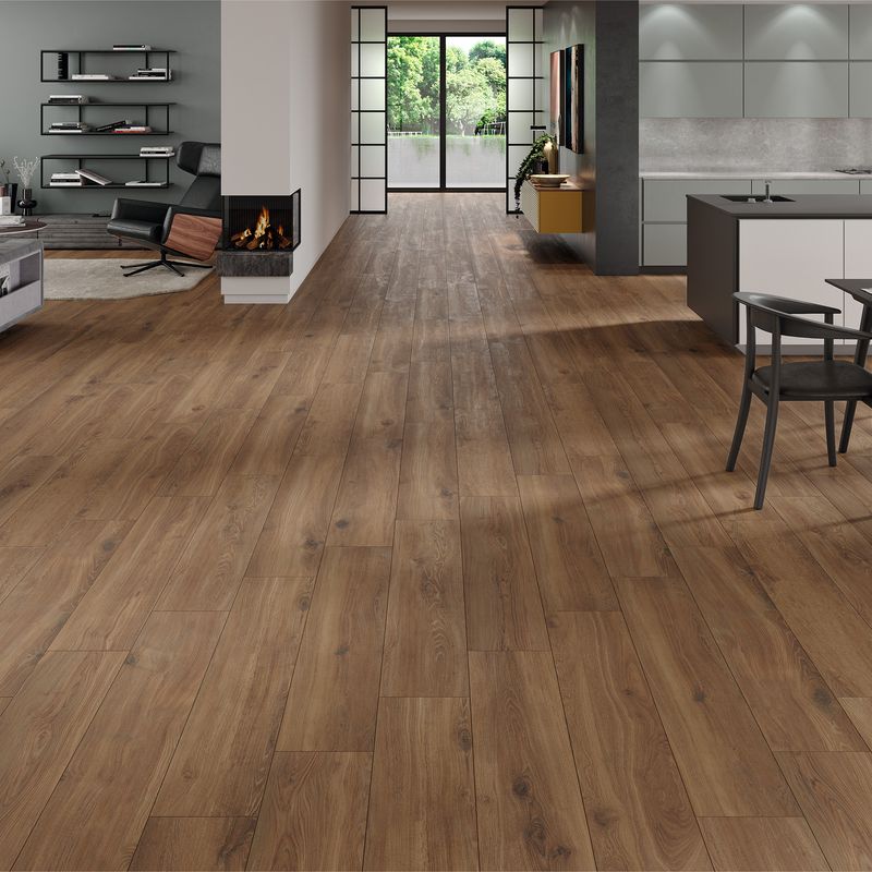 トイガン VINYL Porcelanato Volte Nogal Café Mate 23x120 cm | mK.cl