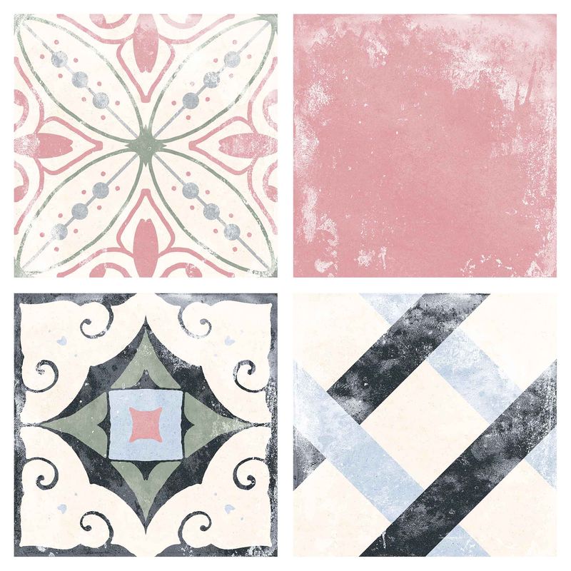 Porcelanato Heritage Multicolor Mate 25x25 cm | mK.cl