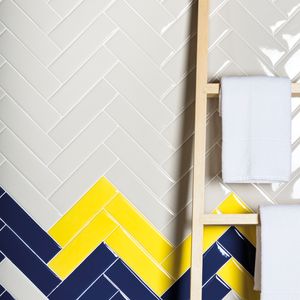 Cerámica Muro Liverpool White Brillante 7x24 cm