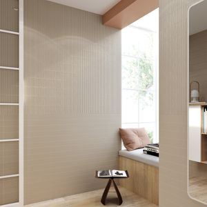 Cerámica Muro Sweet Bars Beige Mate 12.x25 cm