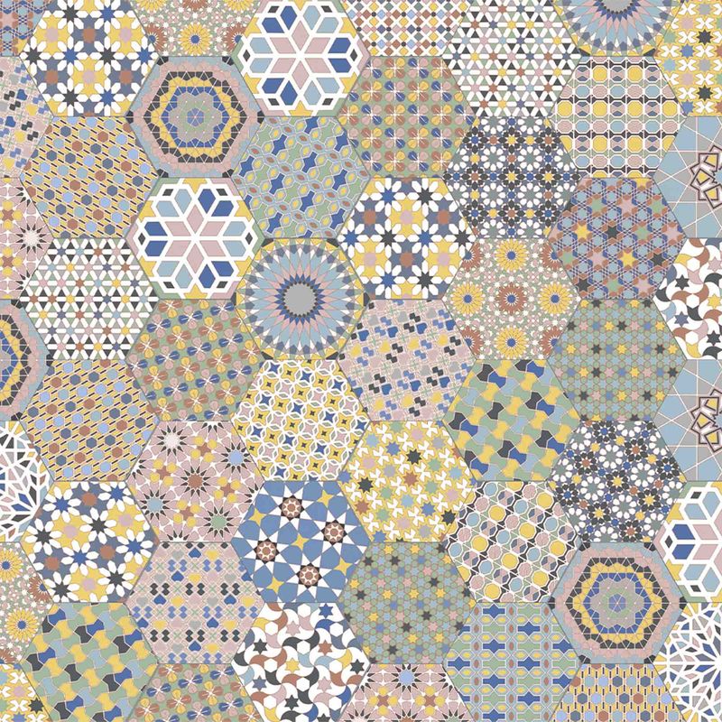 Pisos-y-Muros-Porcelanato-Kasbah-Mix-Colors-Hex-Multicolor-Mate-25x25-cm