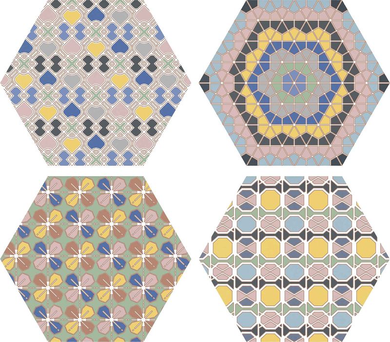 Pisos-y-Muros-Porcelanato-Kasbah-Mix-Colors-Hex-Multicolor-Mate-25x25-cm
