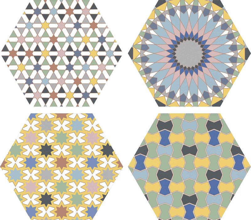 Pisos-y-Muros-Porcelanato-Kasbah-Mix-Colors-Hex-Multicolor-Mate-25x25-cm