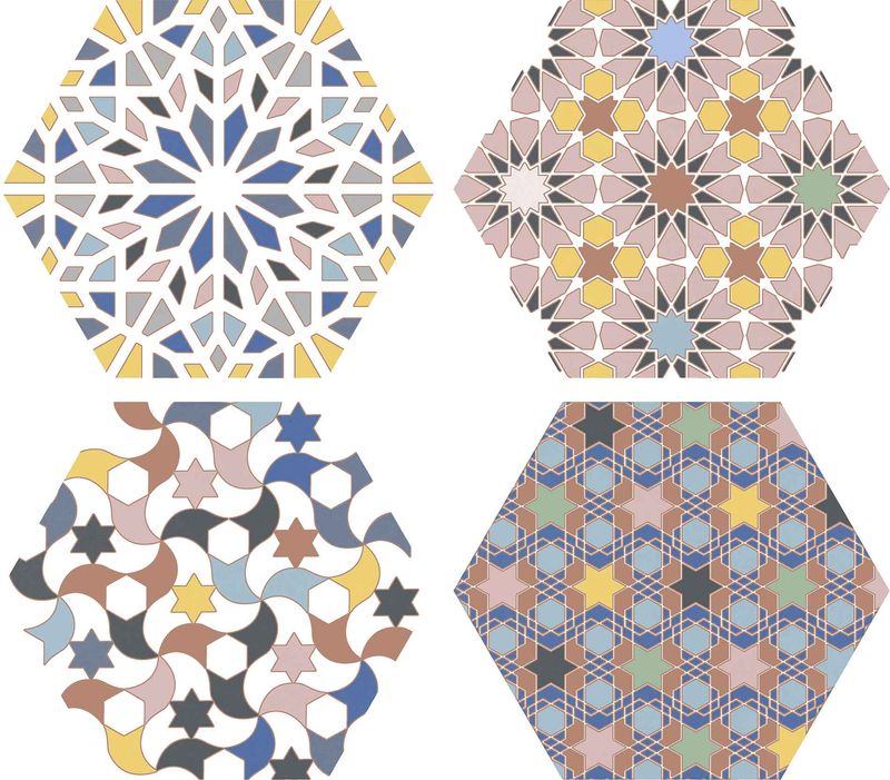 Pisos-y-Muros-Porcelanato-Kasbah-Mix-Colors-Hex-Multicolor-Mate-25x25-cm