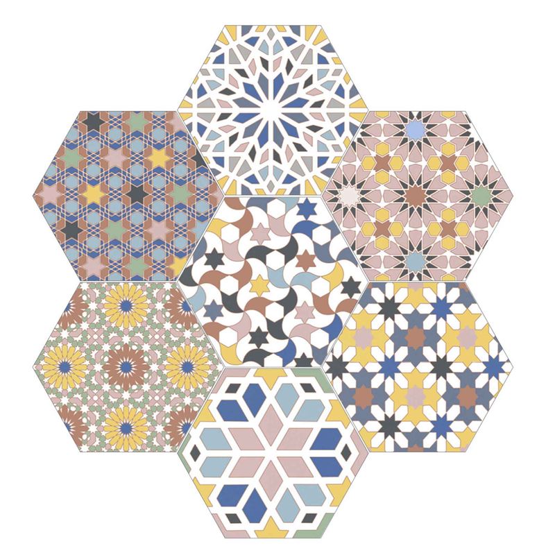 Pisos-y-Muros-Porcelanato-Kasbah-Mix-Colors-Hex-Multicolor-Mate-25x25-cm