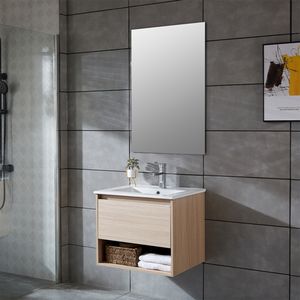 Mueble de Baño Queen Cajón y Repisa con Lavamanos y Fijaciones Soft 600 mm